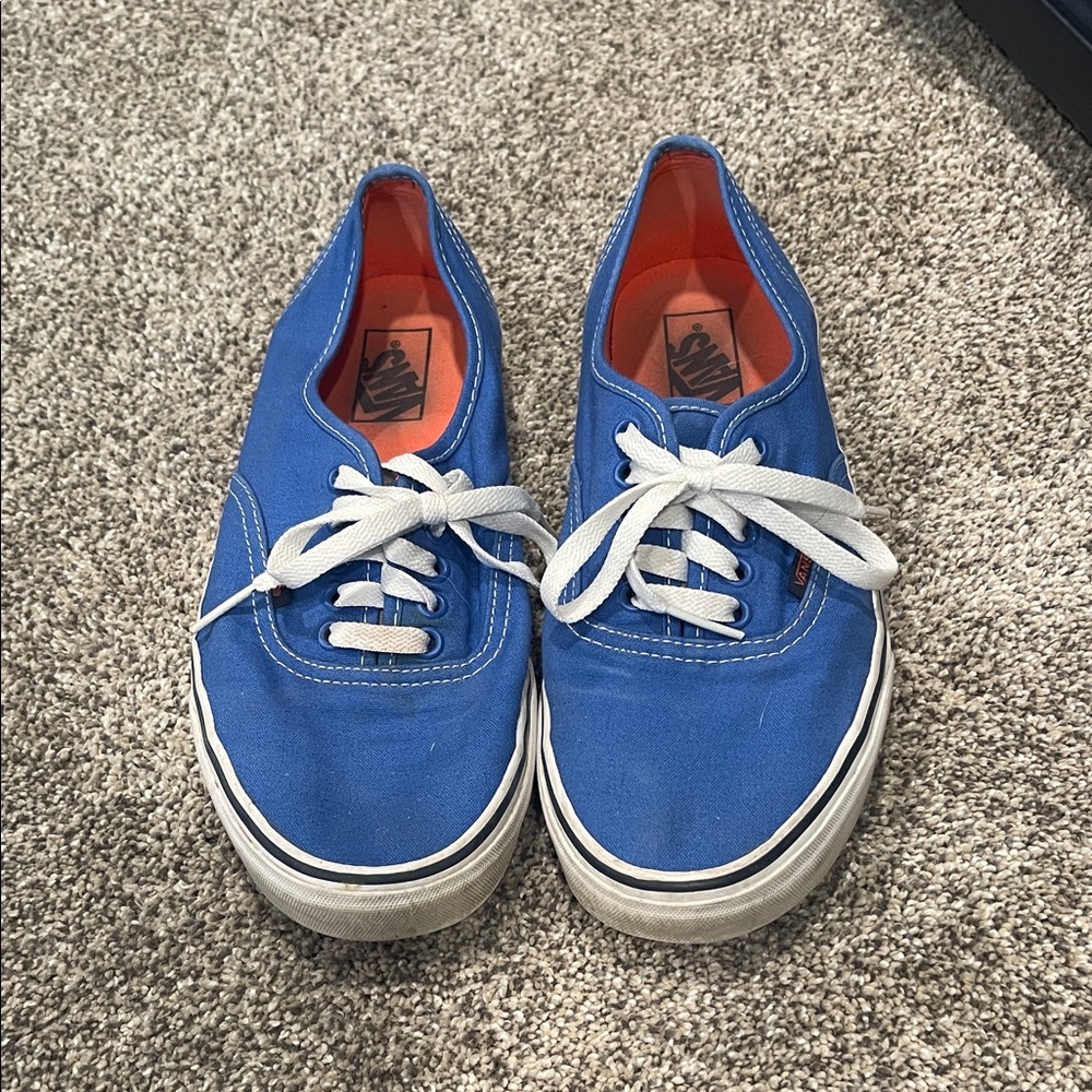 Vans Royal Blue Canvas Shoes with White Accents